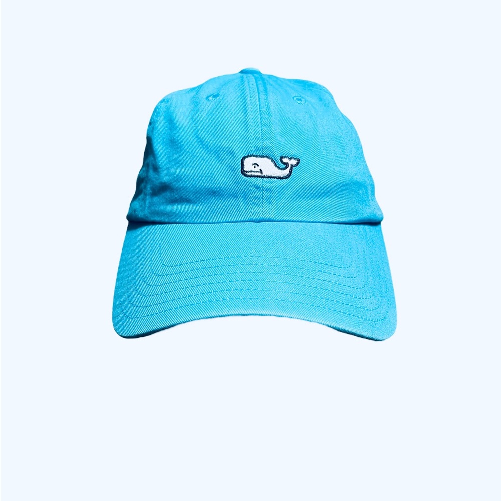 Vineyard Vines Womens Whale Logo Adjustable Strap Teal Baseball Hat